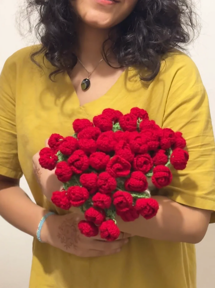 Crochet Rose Bouquet
