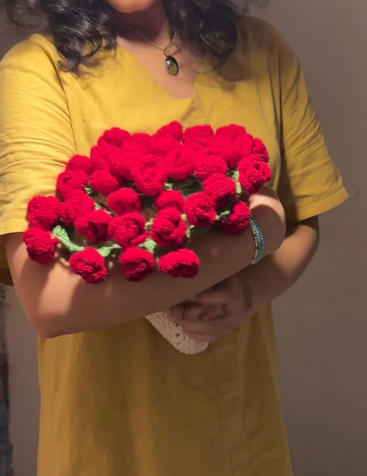 Crochet Rose Bouquet